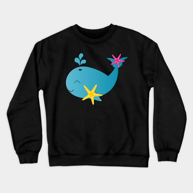 Happy baby whale Crewneck Sweatshirt by cocodes
